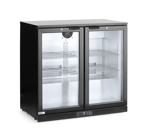 Backbar koelkast met dubbele deur, Arktic, 158L, Zwart, 230V/160W, 900x530x(H)865mm