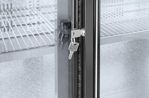 Backbar koelkast met schuifdeuren, Arktic, 158L, Zwart, 230V/160W, 520x900x(H)870mm