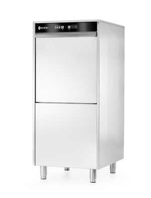 50x60 vaatwasser voor pannen en trays – met doseersysteem voor reinigingsmiddelen en afvoerpomp, HENDI, Kitchen Line, 400V/7100W, 595x777x(H)1335mm