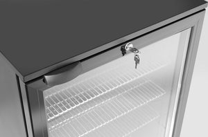Backbar Koelkast – Enkeldeurs, Arktic, 105L, Zwart, 230V/120W, 600x530x(H)870mm