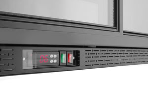 Backbar koelkast met schuifdeuren, Arktic, 158L, Zwart, 230V/160W, 520x900x(H)870mm