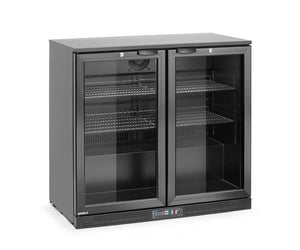 Backbar koelkast met dubbele deur, Arktic, 158L, Zwart, 230V/160W, 530x900x(H)870mm