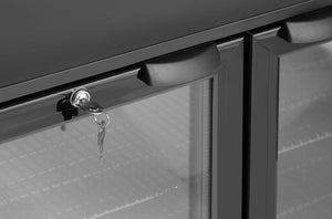 Backbar koelkast met dubbele deur, Arktic, 158L, Zwart, 230V/160W, 530x900x(H)870mm