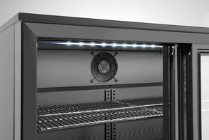 Backbar koelkast met 3 schuifdeuren, Arktic, 254L, Zwart, 230V/160W, 520x1350x(H)870mm