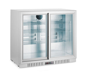 Backbar koelkast met 2 schuifdeuren, Arktic, 150L, Zilver, 230V/175W, 900x520x(H)840mm