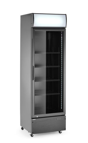 Backbar koelkast met lichtbak, enkele deur, Arktic, 254L, Zwart, 230V/250W, 605x578x(H)1980mm