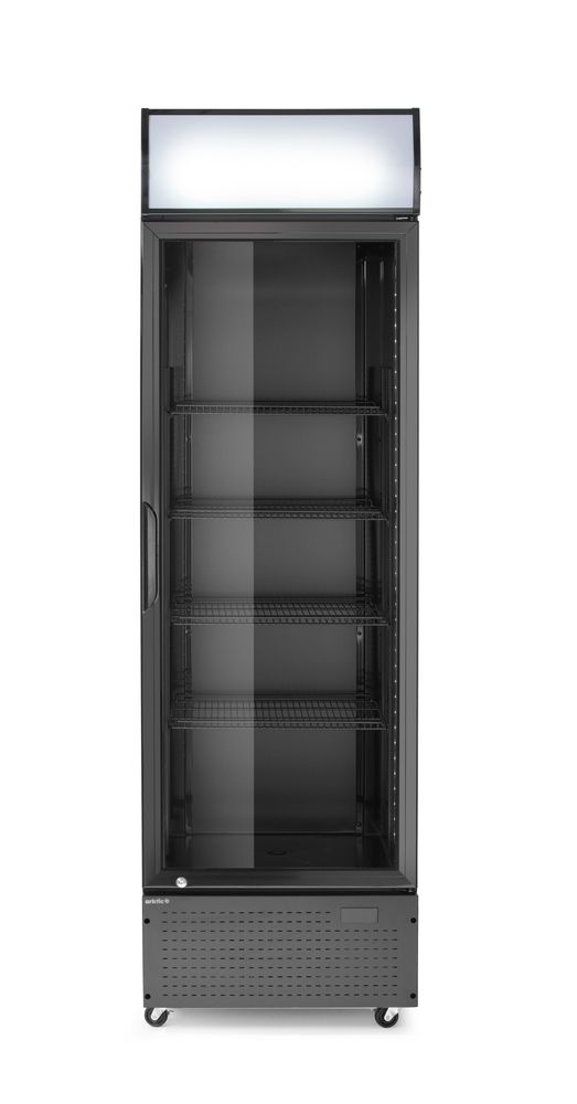 Backbar koelkast met lichtbak, enkele deur, Arktic, 254L, Zwart, 230V/250W, 605x578x(H)1980mm