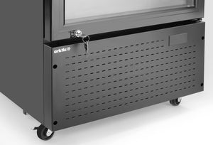 Backbar koelkast met lichtbak, enkele deur, Arktic, 254L, Zwart, 230V/250W, 605x578x(H)1980mm