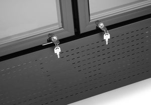 Backbar koelkast met lichtbak, dubbele deur, Arktic, 512L, Zwart, 230V/510W, 585x1120x(H)1900mm