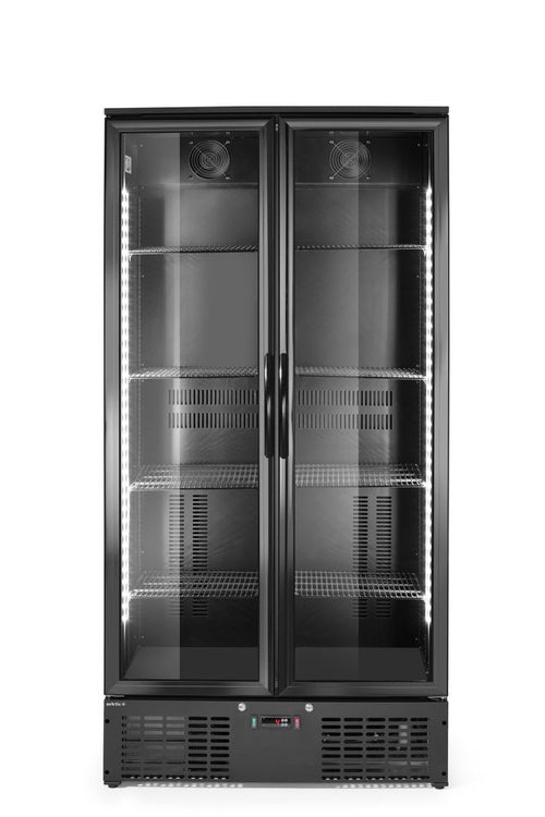 Backbar koelkast met dubbele deur, Arktic, 477L, Zwart, 230V/365W, 530x900x(H)1820mm