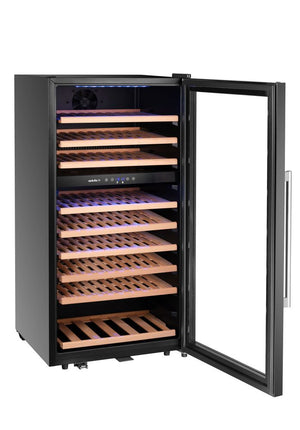 Wijnkoeler, 2 zones, 91 flessen, Arktic, Zwart, 569x595x(H)1215mm