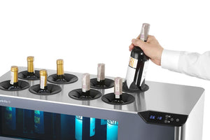 Wijnkoeler tafelmodel, met 2 temperatuurzones "Cellar", Arktic, Zwart, 230V/60W, 350x800x(H)293mm