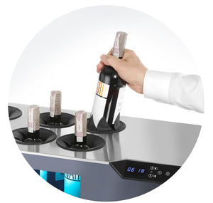 Wijnkoeler tafelmodel, met 2 temperatuurzones "Cellar", Arktic, Zwart, 230V/60W, 350x800x(H)293mm