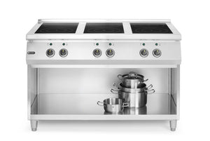 Inductiekookplaat, 6 kookzones, HENDI, 400V/25500W, 1200x700x(H)890mm