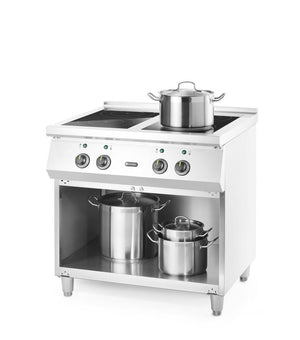 Inductiekookplaat, 4 kookzones, HENDI, 400V/17000W, 800x720x(H)854mm