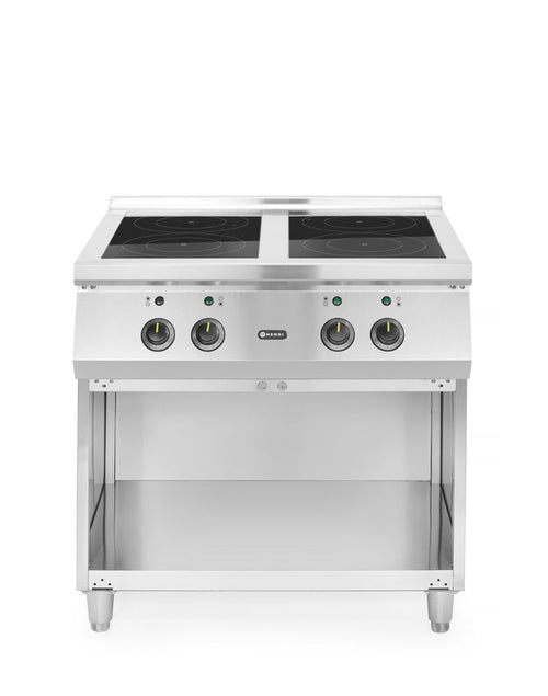 Inductiekookplaat, 4 kookzones, HENDI, 400V/17000W, 800x720x(H)854mm