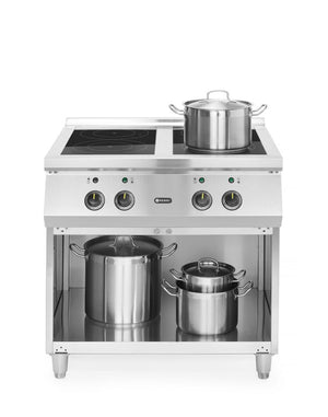 Inductiekookplaat, 4 kookzones, HENDI, 400V/17000W, 800x720x(H)854mm