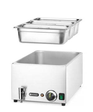 Bain-marie set met afvoerkraan “Ranger”, HENDI, GN (H)150mm, GN 1/1, 230V/1000W, 605x332x(H)242mm