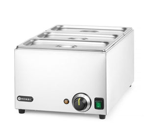 Set: Bain-marie RANGER + 3x GN 1/3 en deksel, HENDI, GN (H)150mm, GN 1/1, 230V/1000W, 590x332x(H)242mm
