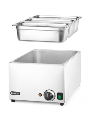 Set: Bain-marie RANGER + 3x GN 1/3 en deksel, HENDI, GN (H)150mm, GN 1/1, 230V/1000W, 590x332x(H)242mm