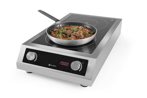 Inductiekookplaat model 7000, HENDI, Profi Line, 400V/7000W, 405x700x(H)145mm