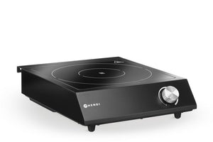 Set: Inductie kookplaat 3500W + steelpan + koekenpan, HENDI, Zwart, 230V/3500W, 320x395x(H)95mm