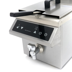 Frituurpan - 8 L - 1 Mand - Inductie - met Tapkraan