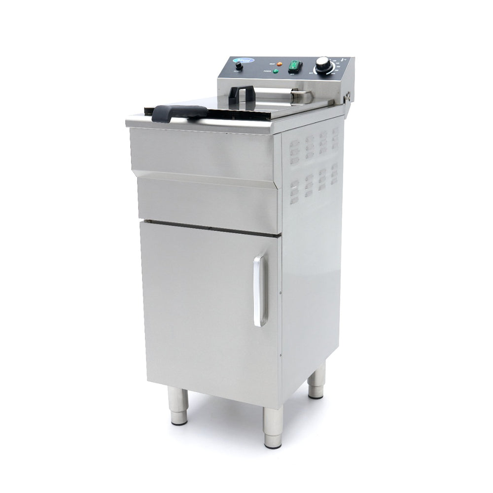 Frituurpan - 16 L - 1 Mand - met Tapkraan en Opbergruimte - 230V