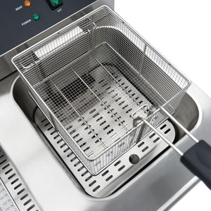 Frituurpan - 2 x 16 L - 2 Manden - met Tapkraan en Opbergruimte - 230V