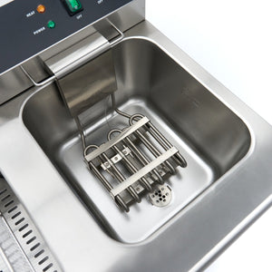 Frituurpan - 2 x 16 L - 2 Manden - met Tapkraan en Opbergruimte - 230V