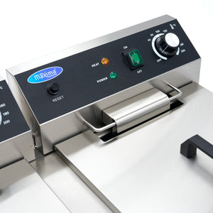 Frituurpan - 2 x 16 L - 2 Manden - met Tapkraan en Opbergruimte - 230V