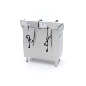 Frituurpan - 2 x 16 L - 2 Manden - met Tapkraan en Opbergruimte - 230V