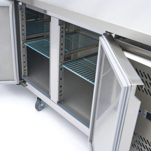Koelwerkbank - 223 cm - 4 Deuren