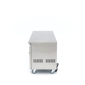 Koelwerkbank - 180 cm - 3 Glazen Deuren