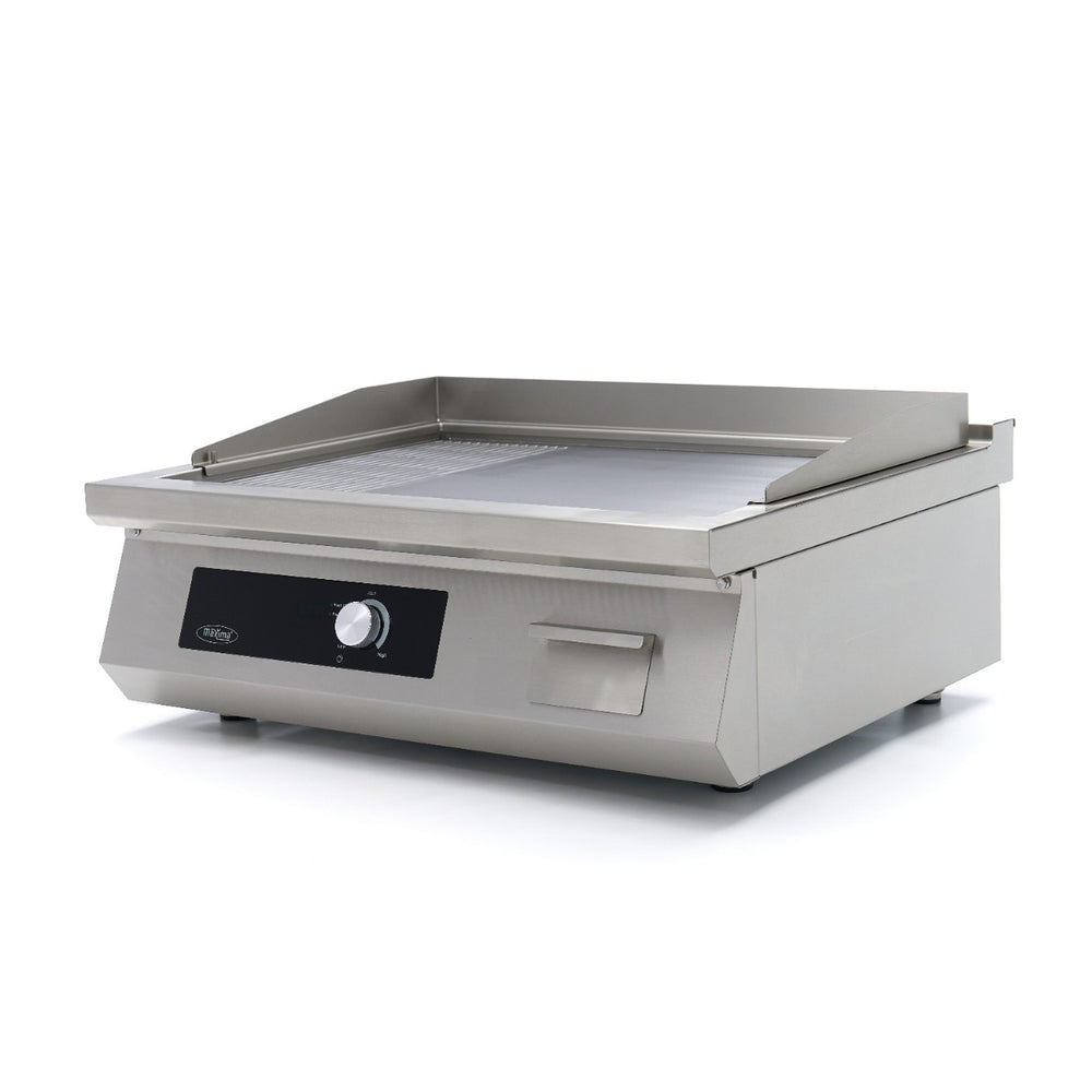 Inductie Grillplaat 700 - Glad en Gegroefd - 5000W - Dubbel