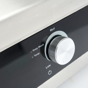 Inductie Grillplaat 700 - Glad en Gegroefd - 5000W - Dubbel