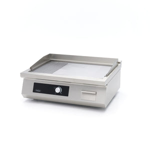Inductie Grillplaat 700 - Glad en Gegroefd - 5000W - Dubbel