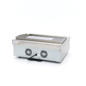 Inductie Grillplaat 700 - Glad en Gegroefd - 5000W - Dubbel