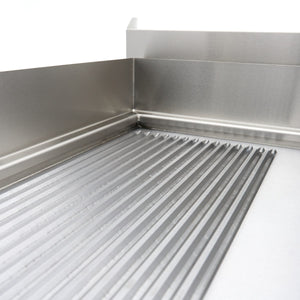 Inductie Grillplaat 700 - Glad en Gegroefd - 10000W - Dubbel - met Onderstel