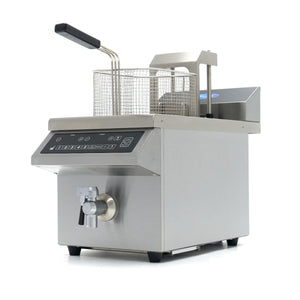 Frituurpan - 8 L - 1 Mand - Inductie - Liftsysteem - met Tapkraan