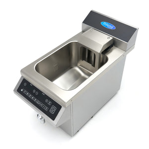Frituurpan - 8 L - 1 Mand - Inductie - Liftsysteem - met Tapkraan