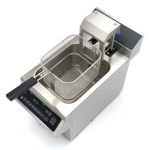 Frituurpan - 8 L - 1 Mand - Inductie - Liftsysteem - met Tapkraan