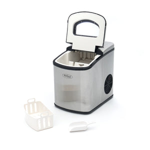 IJsblokjesmachine - 10-12 Kg/Dag- Holle IJsblokjes - Luchtgekoeld - Zilver