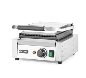 Contactgrill - enkel, HENDI, boven geribd, onder glad, 230V/1800W, 310x375x(H)216mm