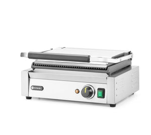 Contactgrill Panini, HENDI, boven geribd, onder glad, 230V/2200W, 430x375x(H)216mm