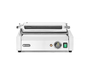 Contactgrill Panini, HENDI, boven geribd, onder glad, 230V/2200W, 430x375x(H)216mm