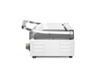 Contactgrill Panini, HENDI, boven geribd, onder glad, 230V/2200W, 430x375x(H)216mm