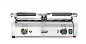 Contactgrill - dubbele versie, HENDI, boven en onder geribd, 230V/3600W, 570x375x(H)216mm
