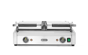 Contactgrill - dubbele versie, HENDI, boven geribd, onder glad, 230V/3600W, 570x375x(H)216mm