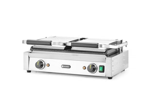 Contactgrill - dubbele versie, HENDI, half glad, half geribd, 230V/3600W, 570x375x(H)216mm